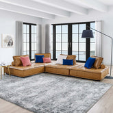 Saunter Tufted Vegan Leather Vegan Leather 4-Piece Sectional Sofa Modway Model: eei-5209